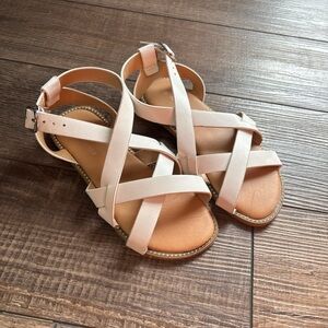Rampage Cream Strappy Kids Sandals